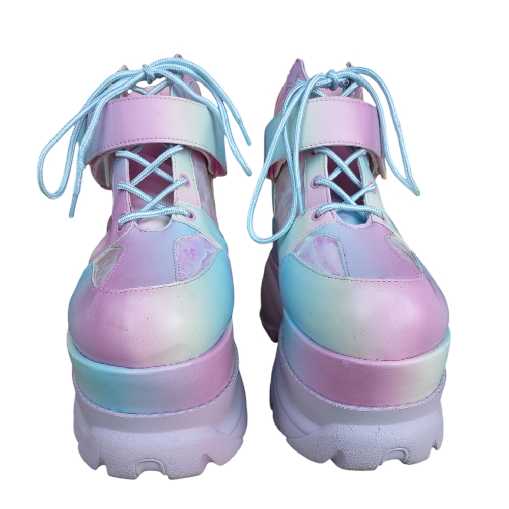 Sugar Thrillz Size 10 Platform Iridescent Shoes - Picture 3 of 16